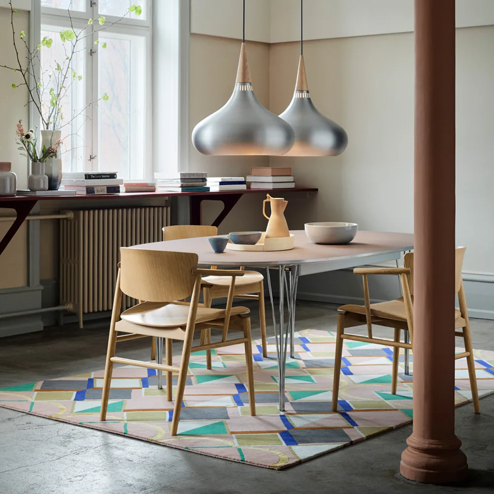 Orient P3 pendant lamp, Clear-coated aluminium Fritz Hansen