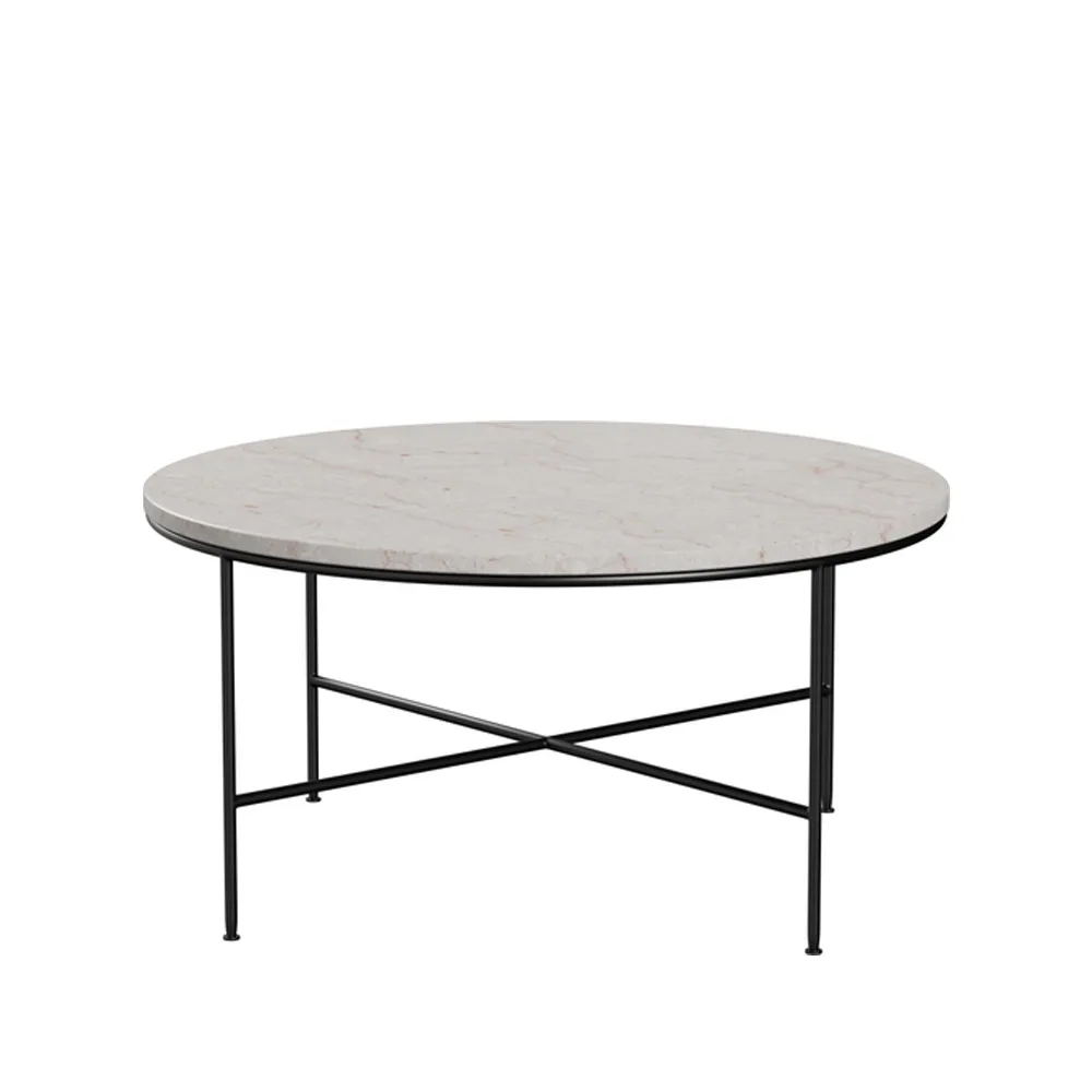 Planner MC300 coffee table, Marble cream-black Fritz Hansen