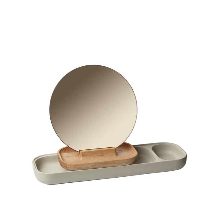 Slide storage with mirror, Ash-concrete Fritz Hansen