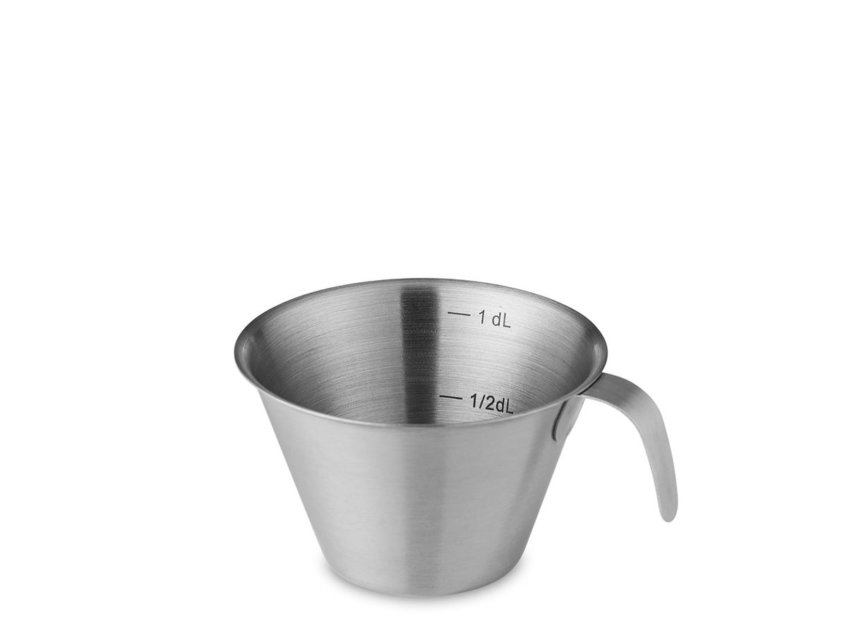Funktion Function deciliter measure 1 dl Steel | Scandinavian Design | Measuring spoons, cups & jugs | Silver-coloured