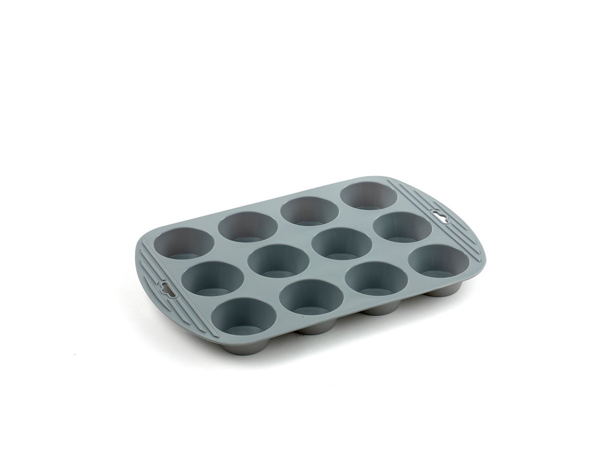 Funktion Function muffin pan 12 holes Gray | Scandinavian Design | Cookie/Biscuit cutters & cake tins | Grey