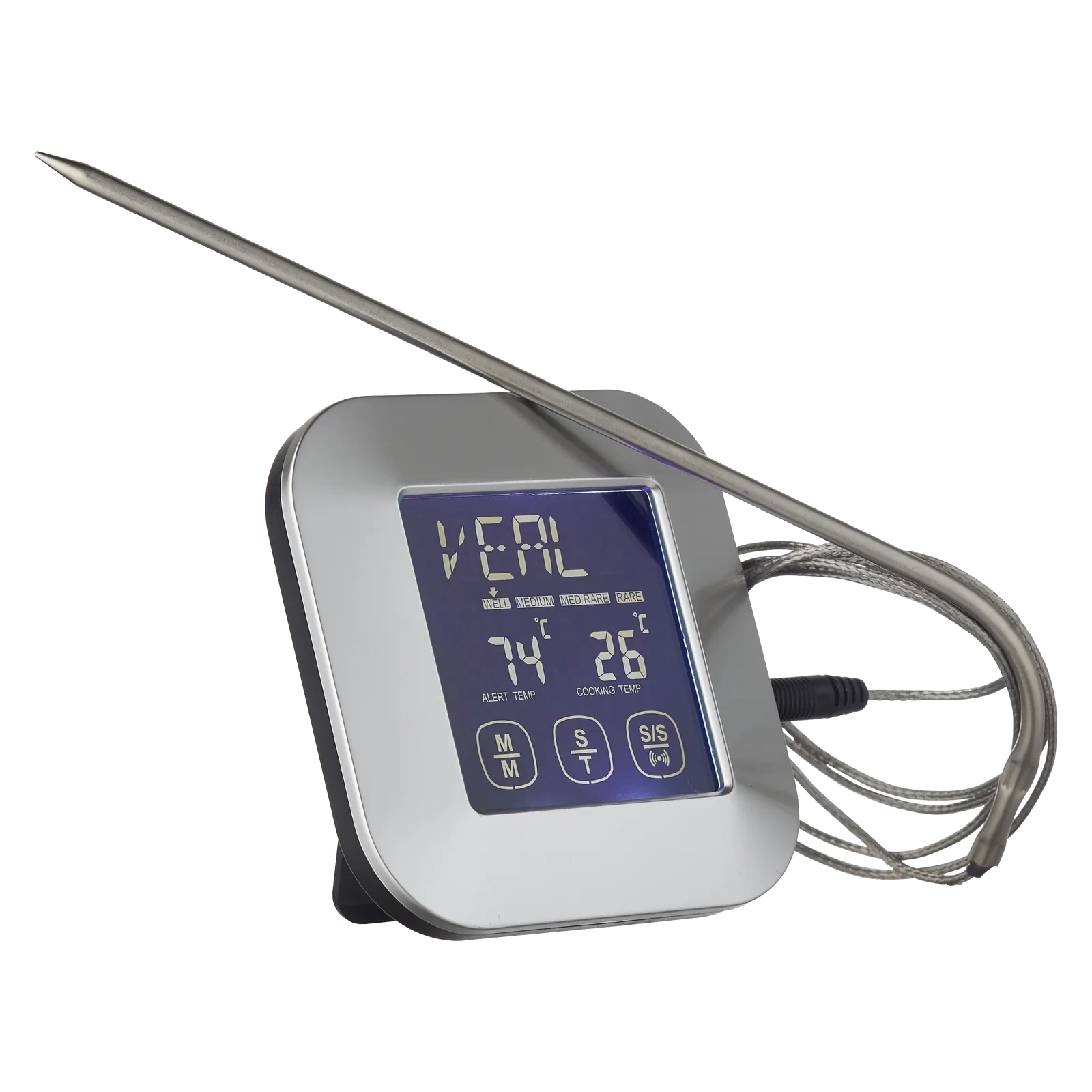 Function roasting thermometer-timer, Steel Funktion