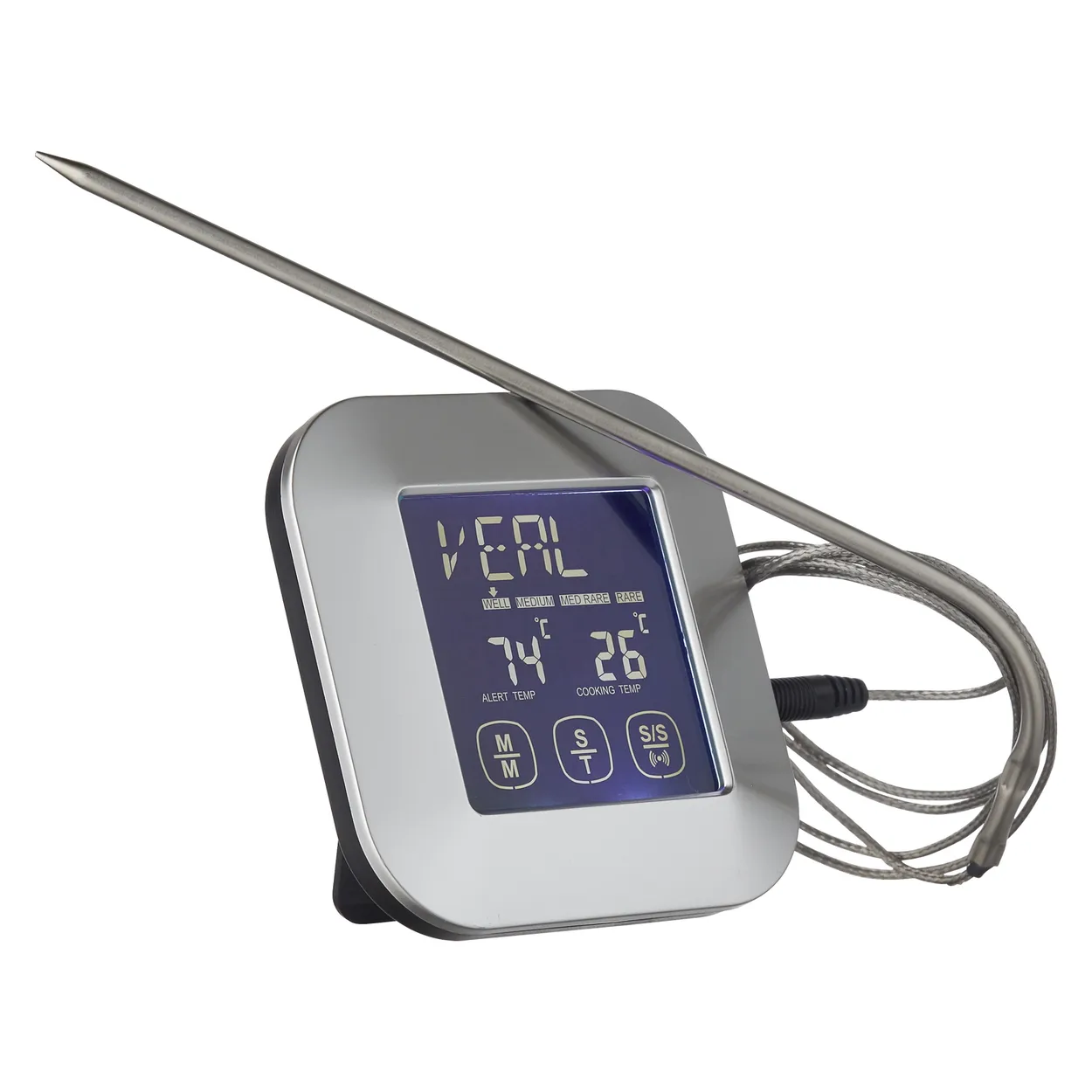 Funktion Function roasting thermometer-timer Steel | Scandinavian Design | Thermometers & timers | Silver-coloured