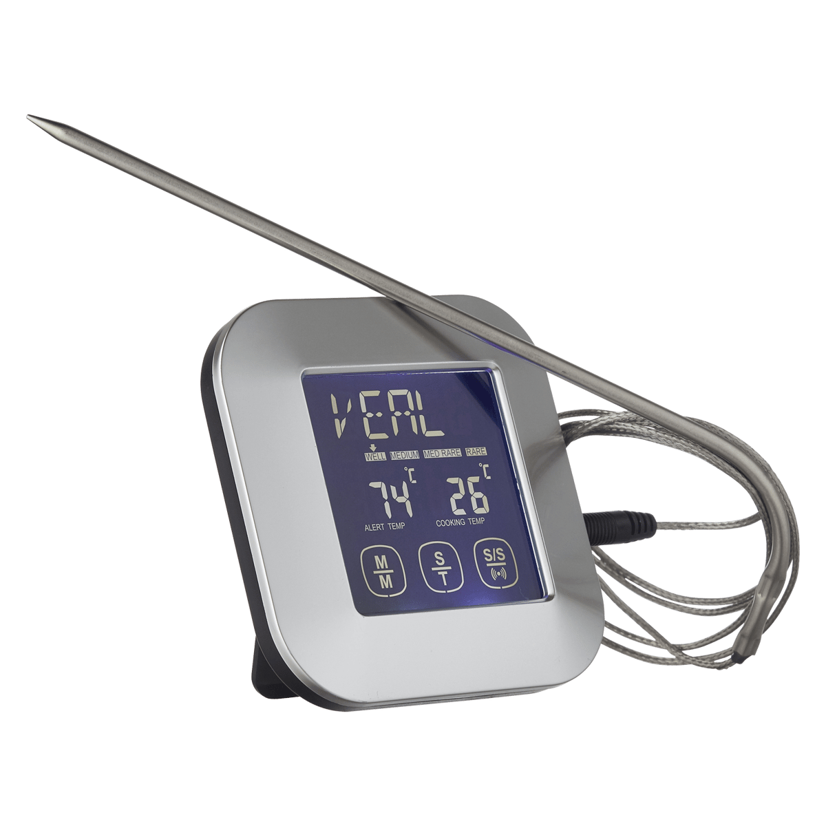 Funktion Function roasting thermometer-timer Steel | Scandinavian Design | Thermometers & timers | Silver-coloured