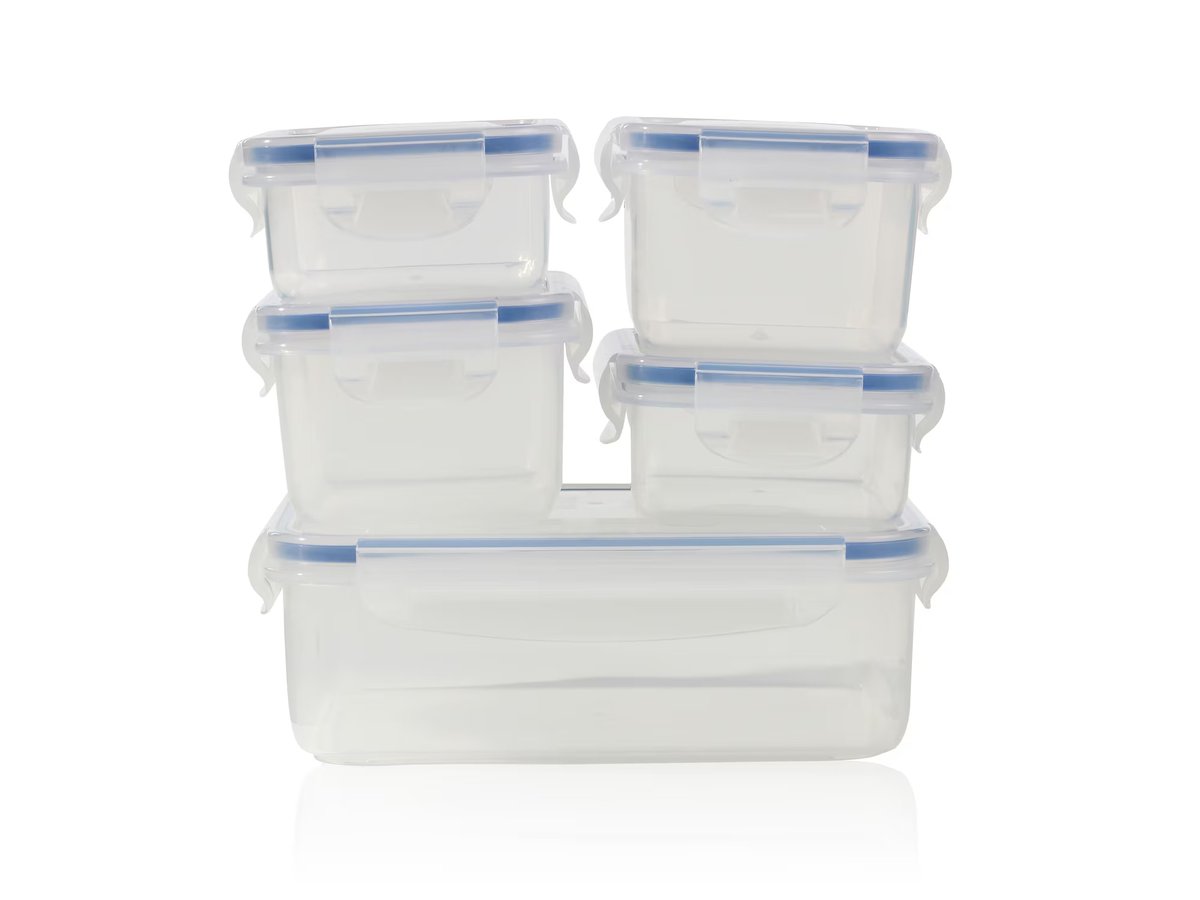 Funktion Function storage jar 5-pack Plastic | Scandinavian Design | Storage jars | Transparent