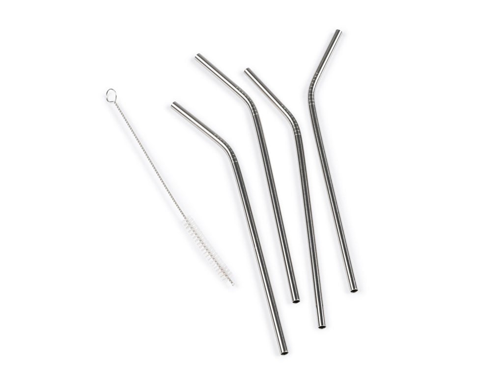 Funktion Function straws 4-pack Steel | Scandinavian Design | Wine & barware | Silver-coloured