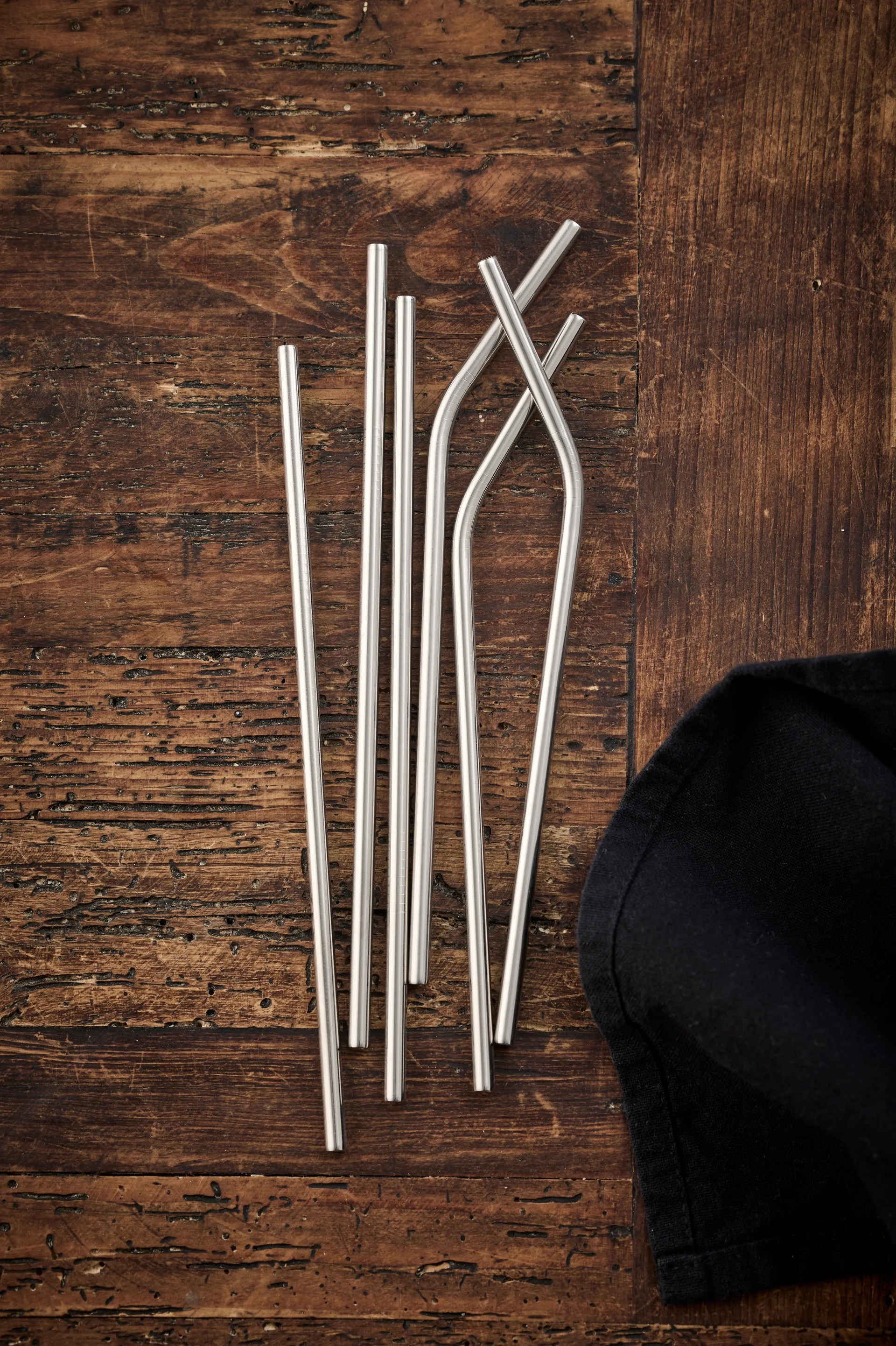 Function straws 6 pieces, Stainless steel Funktion