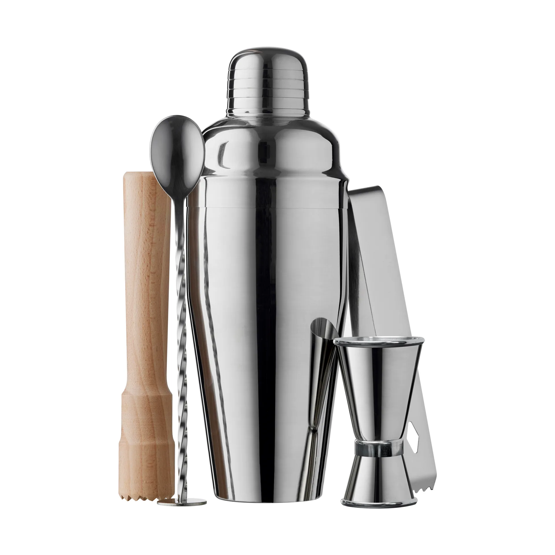 Funktion bar set 5 pieces, Stainless steel-beech Funktion