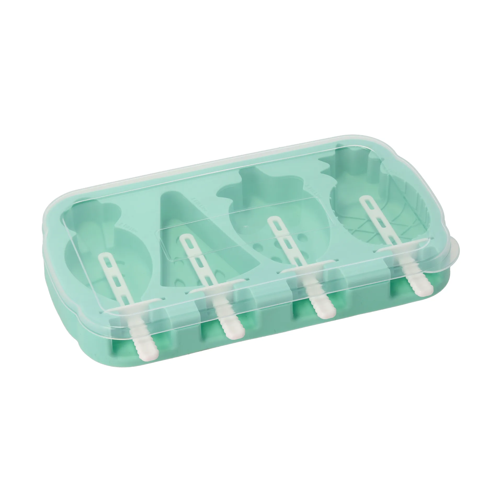 Funktion ice lolly mould, Blue-turquoise, silicone, 4 pcs Funktion
