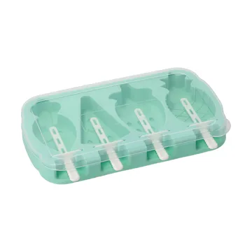 Funktion ice lolly mould - Blue-turquoise, silicone, 4 pcs - Funktion