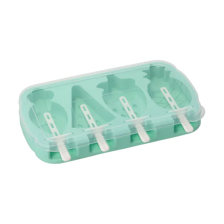 Funktion ice lolly mould - Blue-turquoise, silicone, 4 pcs - Funktion
