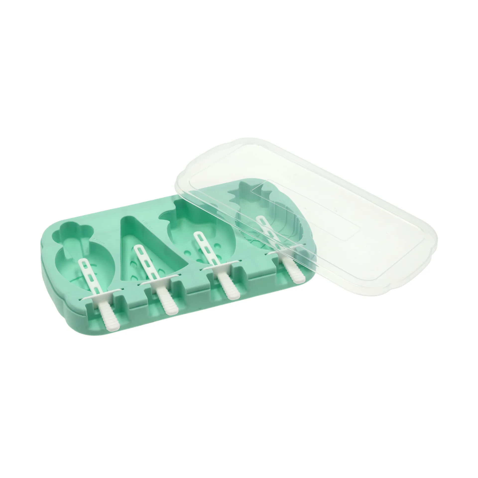 Funktion ice lolly mould, Blue-turquoise, silicone, 4 pcs Funktion