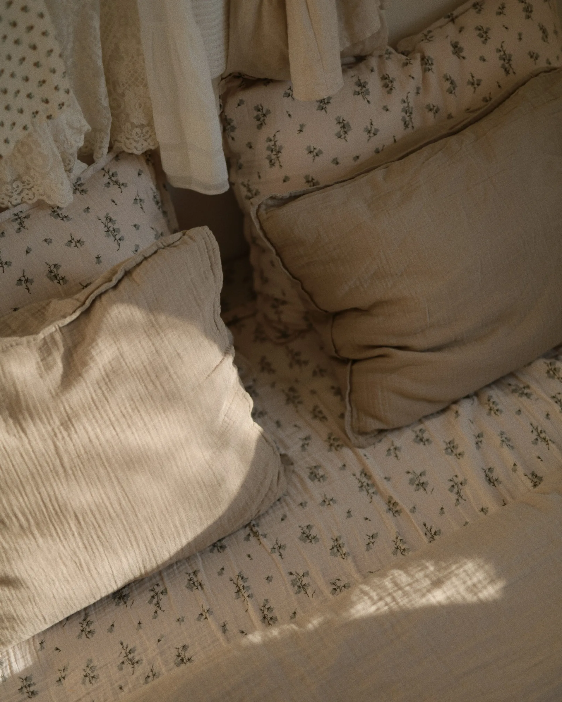 Bluebell Muslin fitted sheet, 160x200x30 cm Garbo&Friends