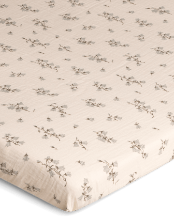 Bluebell Muslin fitted sheet - 180x200x30 cm - Garbo&Friends