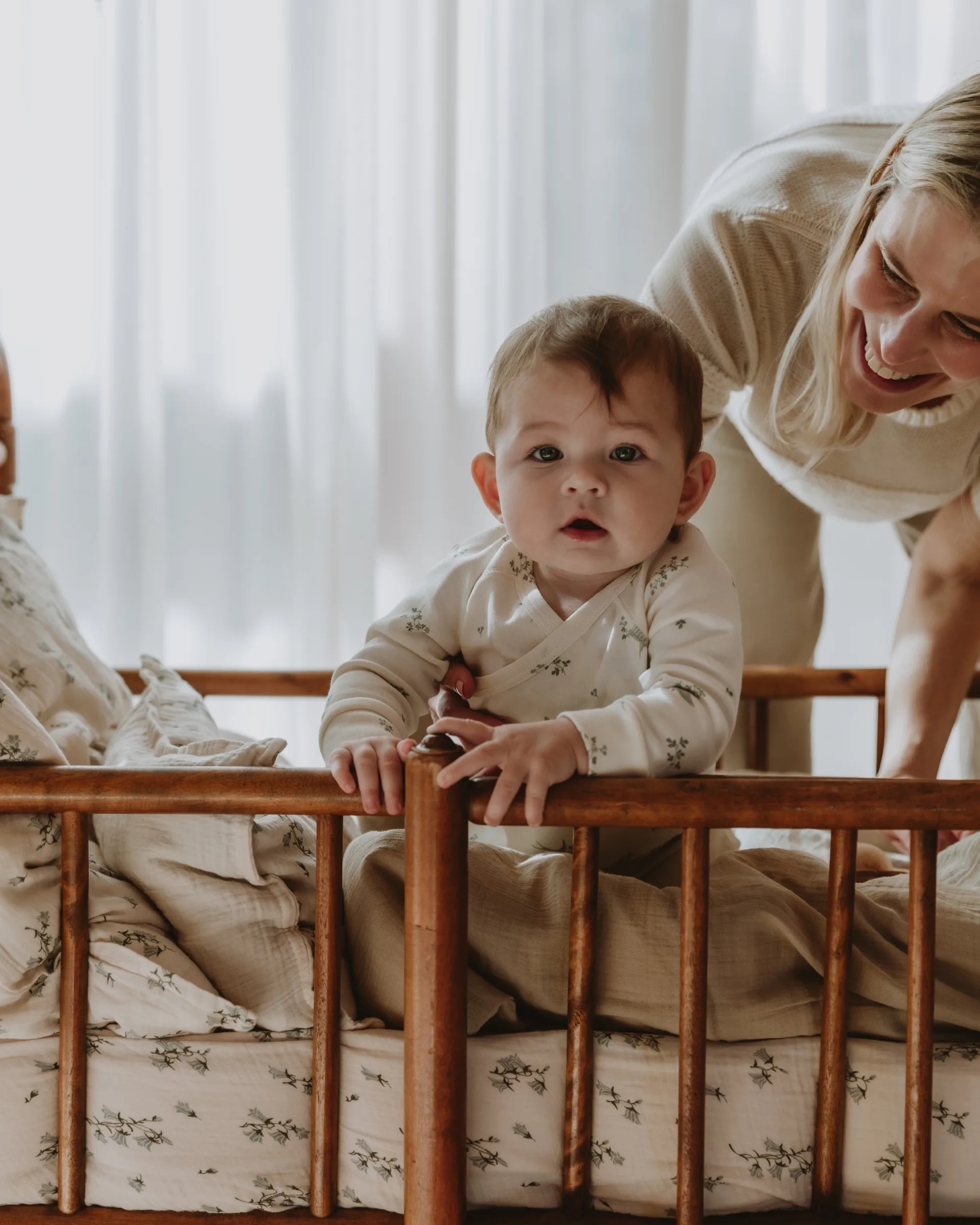 Bluebell Muslin fitted sheet, 70x140x20 cm Garbo&Friends