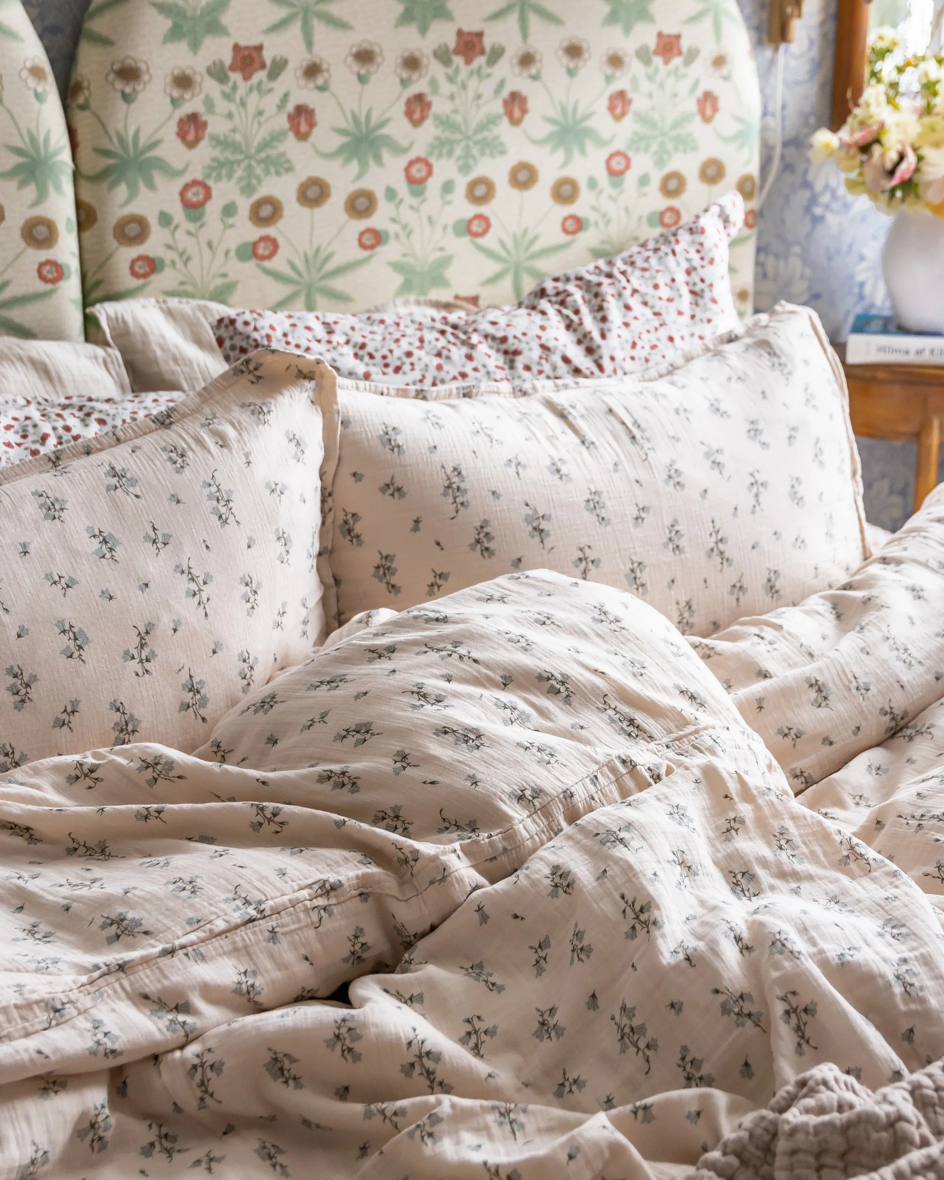 Bluebell Muslin pillowcase, 50x90 Garbo&Friends