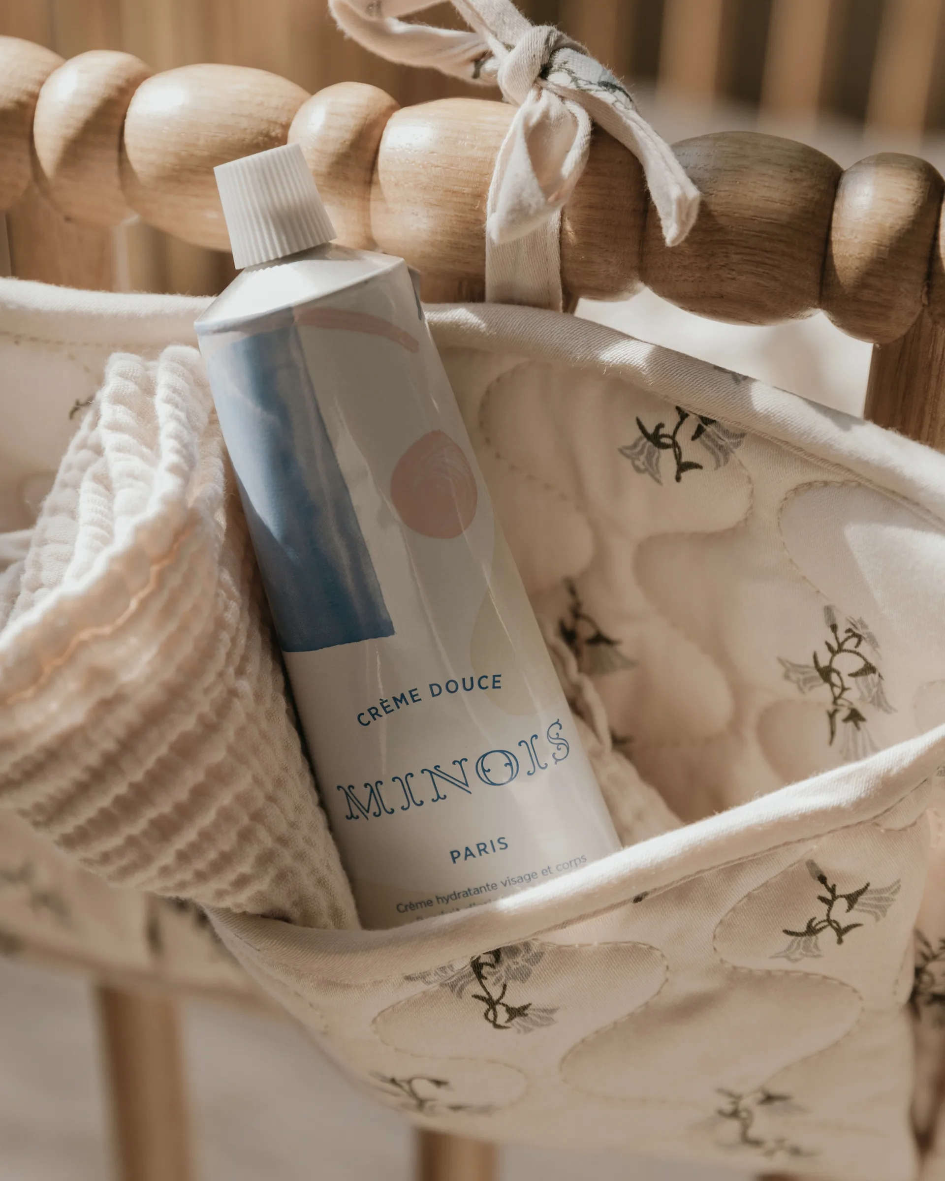 Bluebell satin quilted bed pocket, 18x43 cm Garbo&Friends