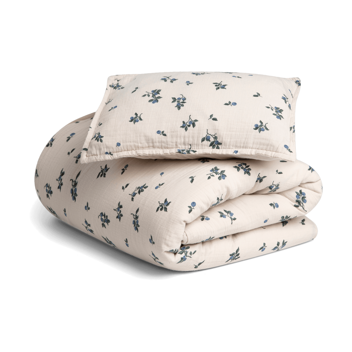 Garbo&Friends Blueberry Muslin bed set baby 70x100 cm/40x45 cm