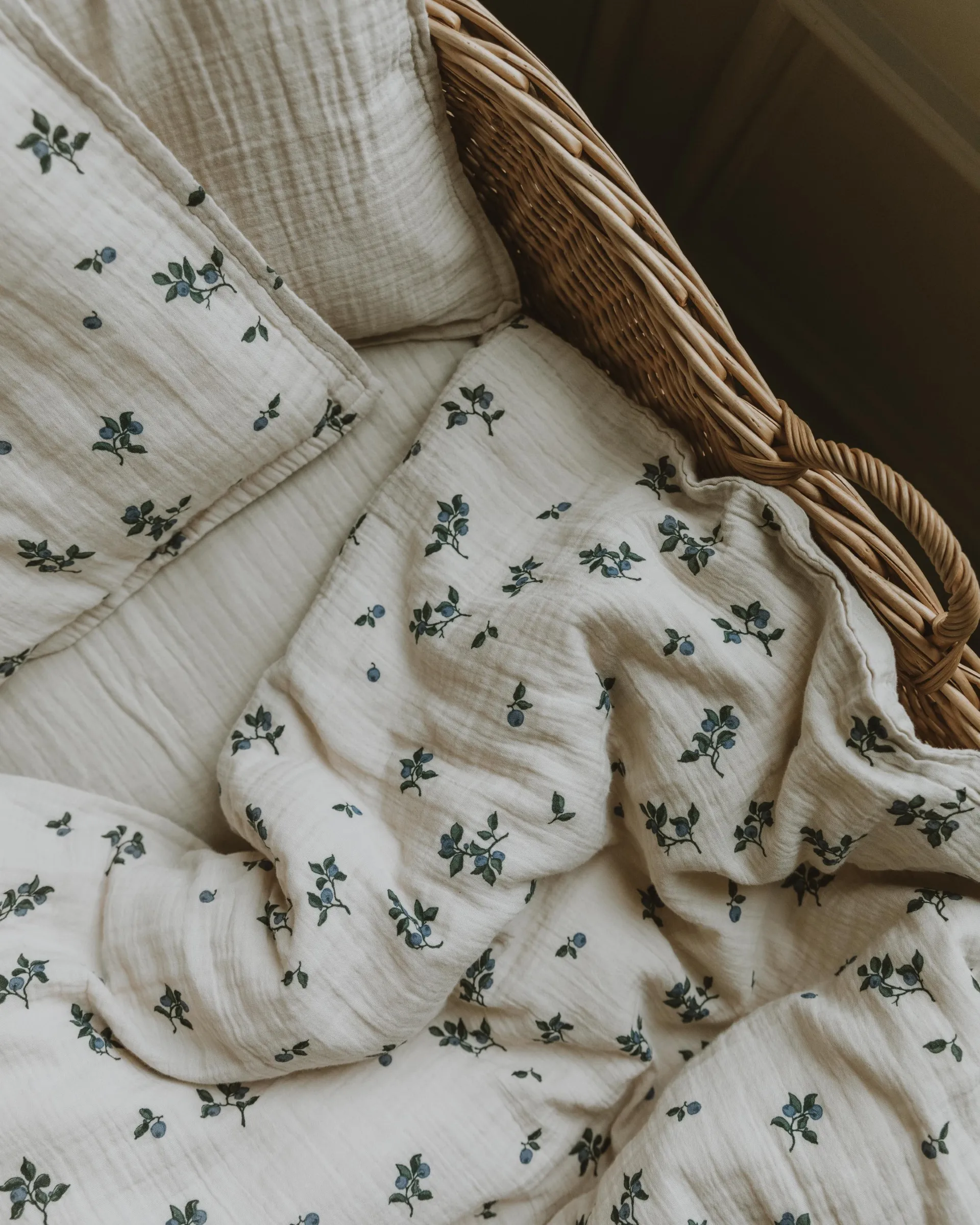 Blueberry Muslin bed set baby, 70x100 cm/40x45 cm Garbo&Friends