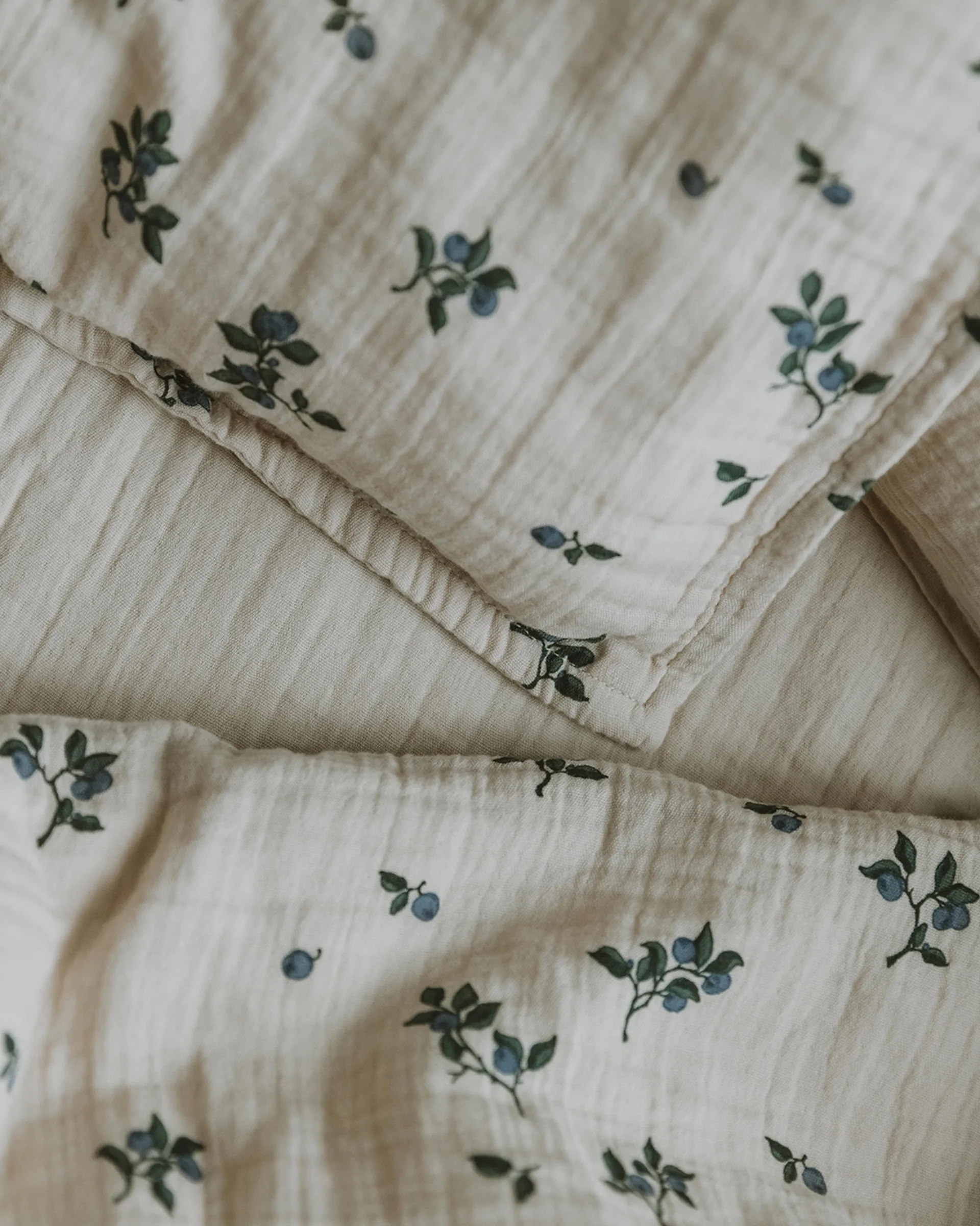 Blueberry Muslin bed set baby, 70x100 cm/40x45 cm Garbo&Friends