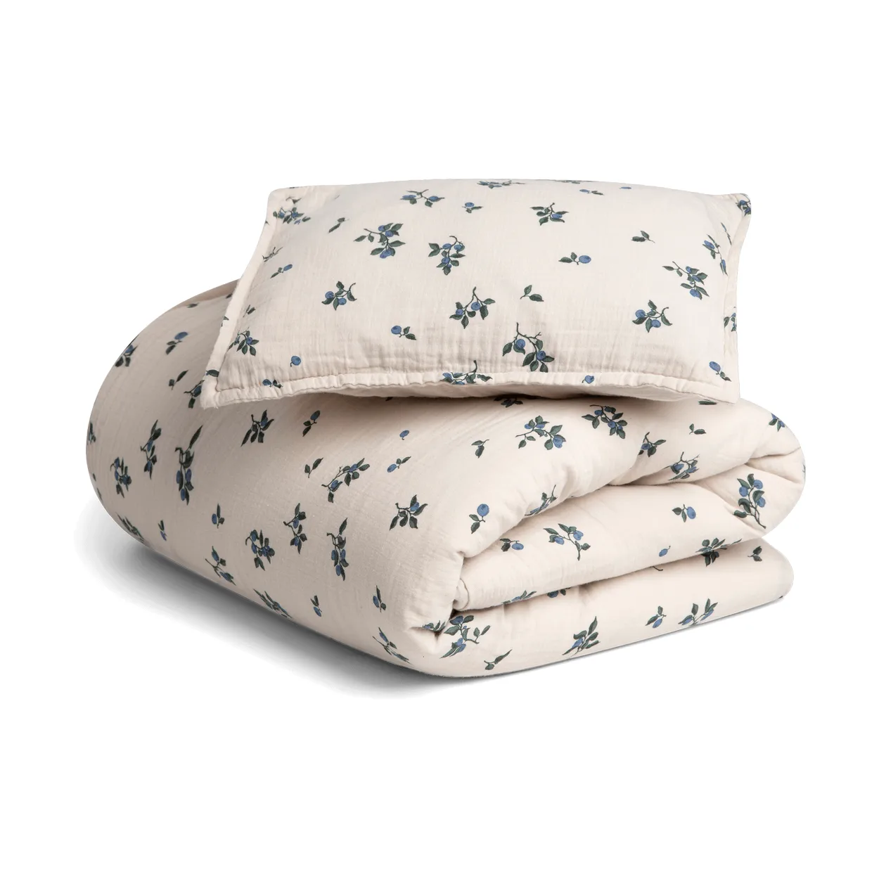 Garbo&Friends Blueberry Muslin bed set baby 70x80 cm/28x35 cm