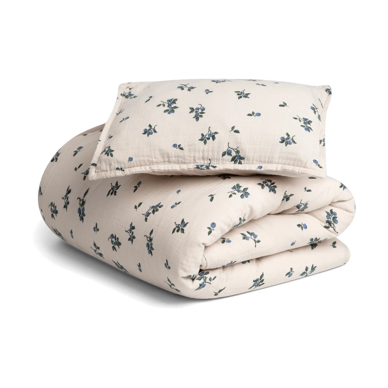 Garbo&Friends Blueberry Muslin bed set junior 100x140 cm/40x45 cm