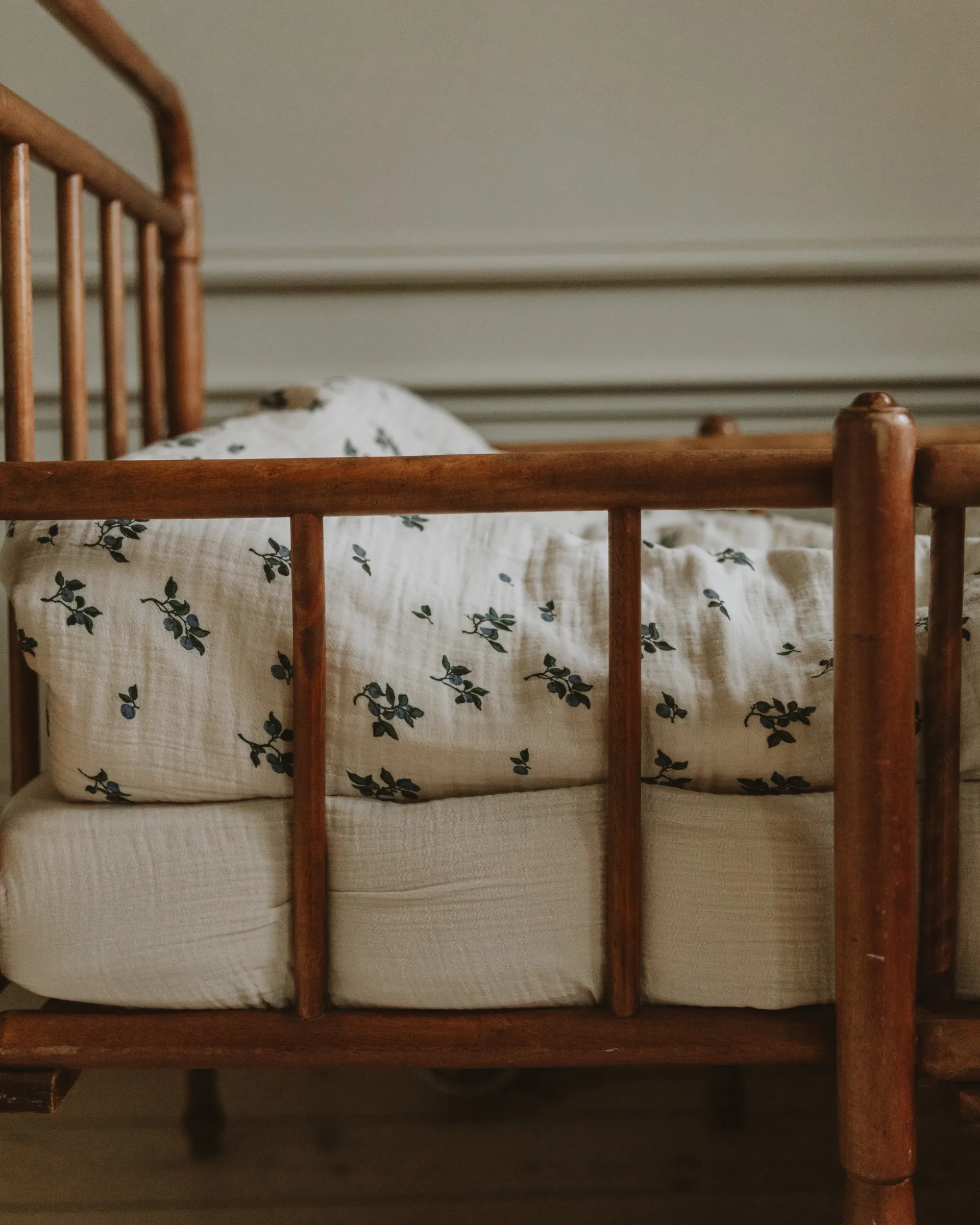 Blueberry Muslin bed set junior, 100x140 cm/40x45 cm Garbo&Friends