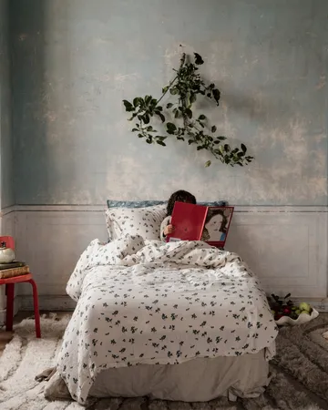 Blueberry muslin duvet cover - 135x200 cm - Garbo&Friends