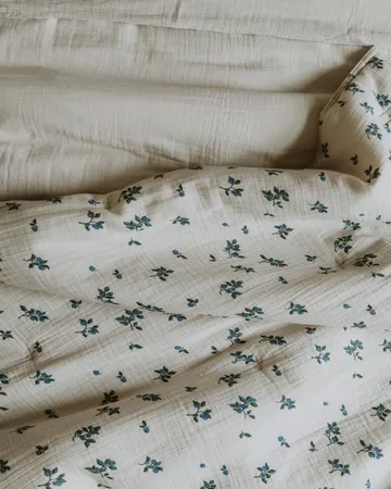Blueberry muslin duvet cover - 135x200 cm - Garbo&Friends