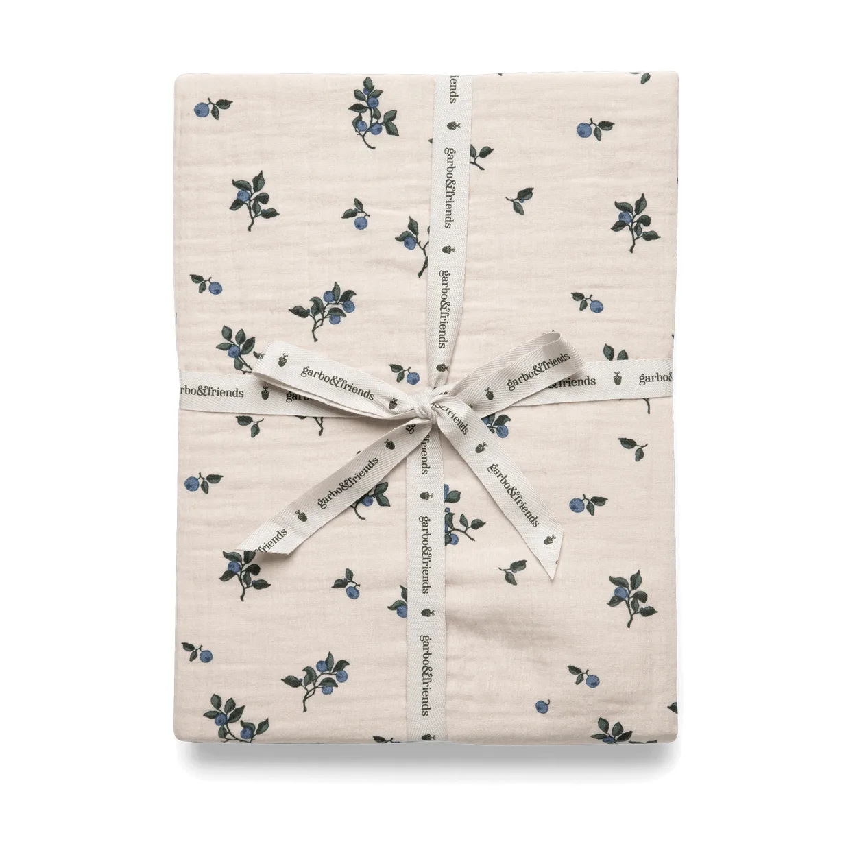 Garbo&Friends Blueberry Muslin fitted sheet 180x200x30 cm