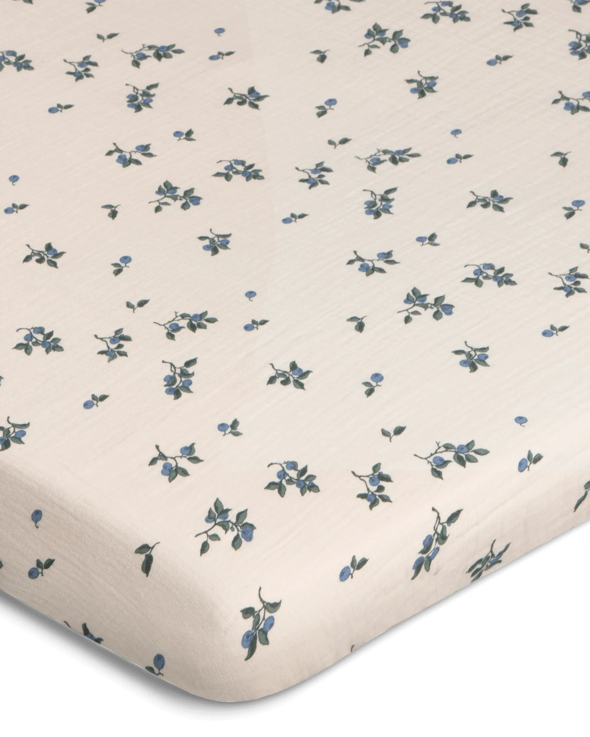 Blueberry Muslin fitted sheet, 180x200x30 cm Garbo&Friends