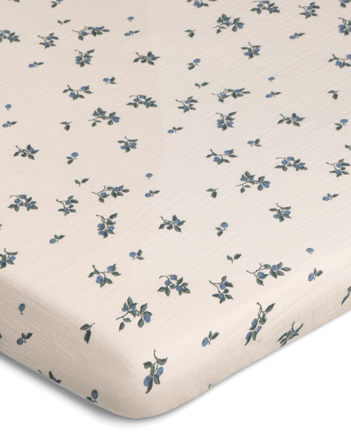 Blueberry Muslin fitted sheet - 60x120x20 cm - Garbo&Friends