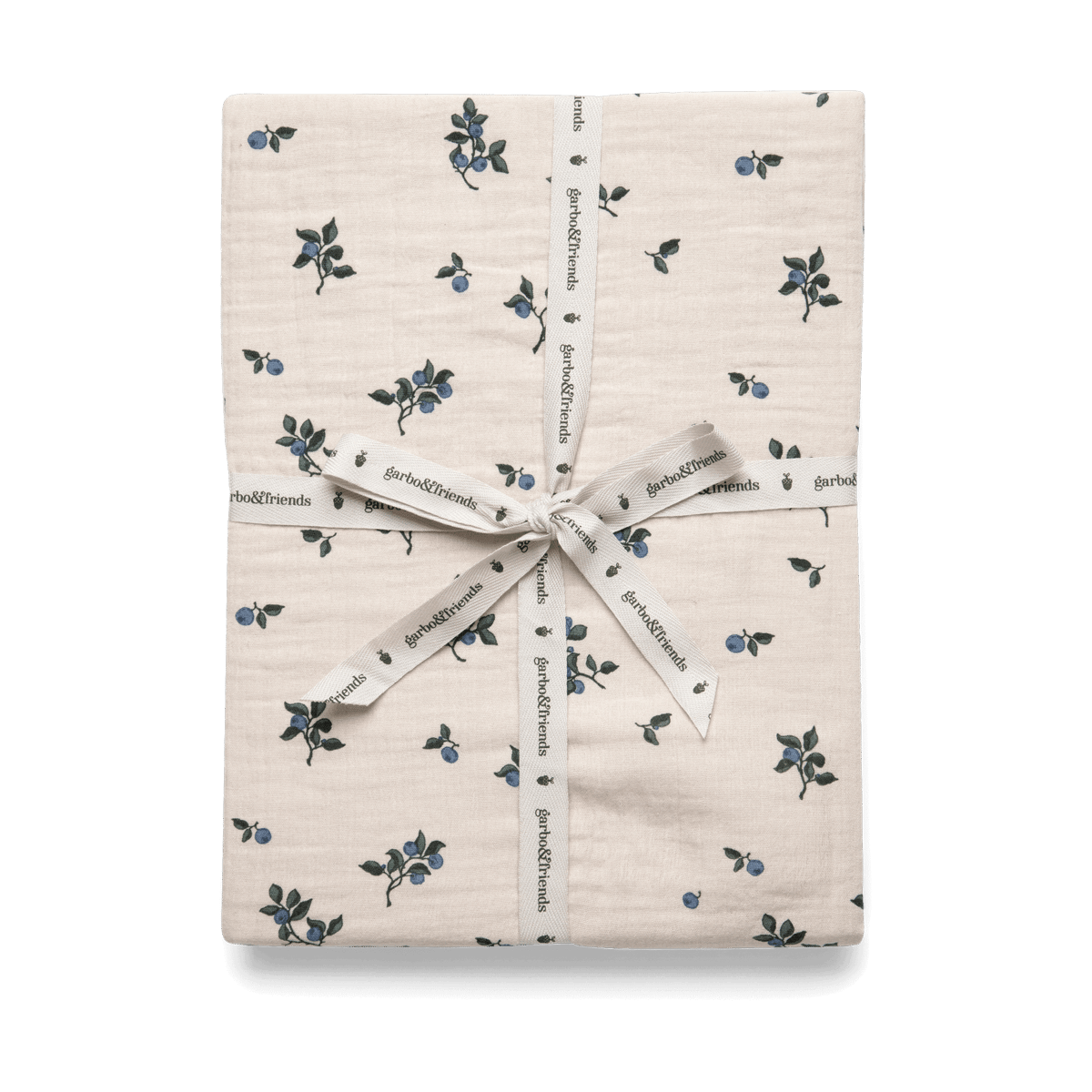 Garbo&Friends Blueberry Muslin fitted sheet 90x200x30 cm