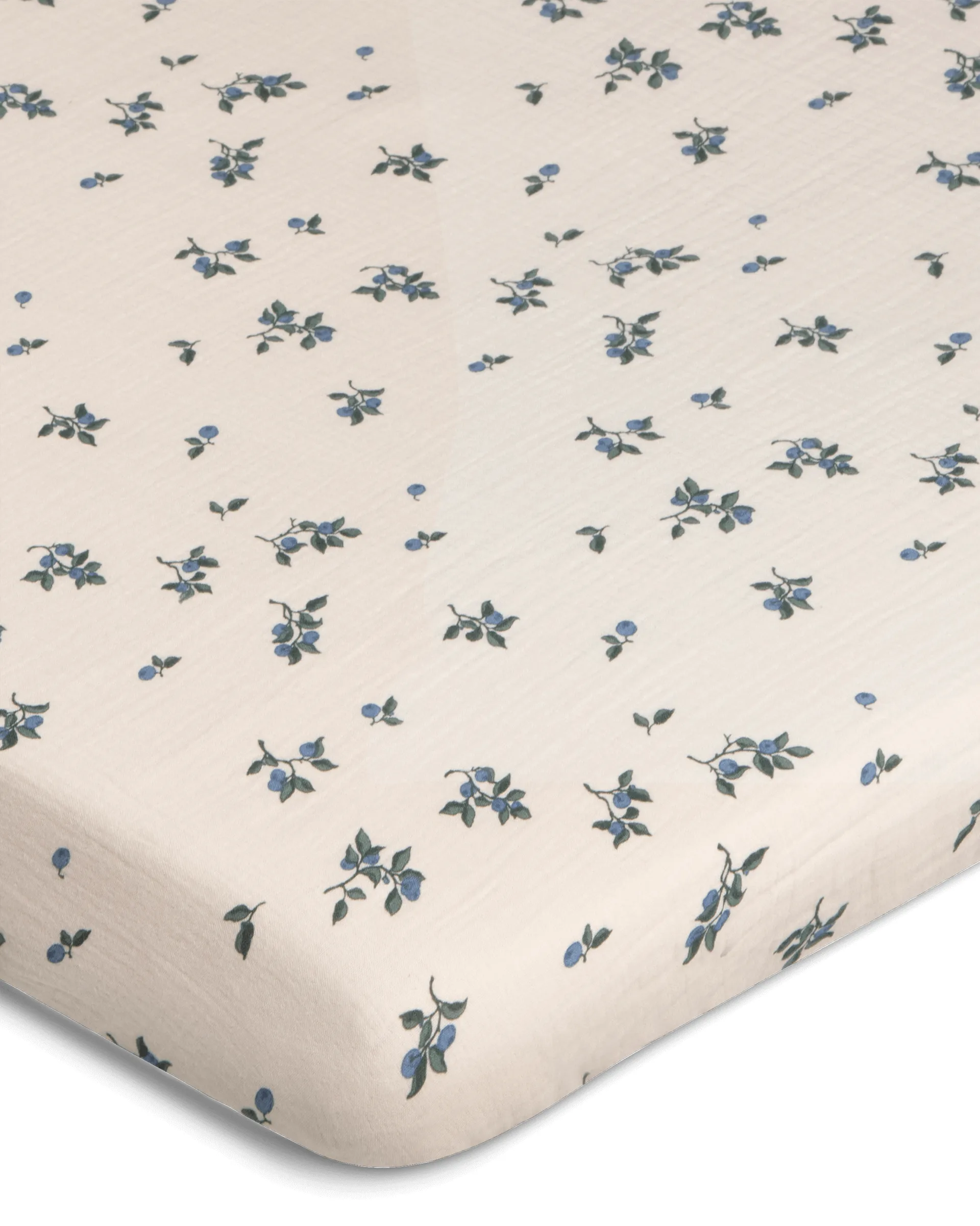 Blueberry Muslin fitted sheet, 90x200x30 cm Garbo&Friends