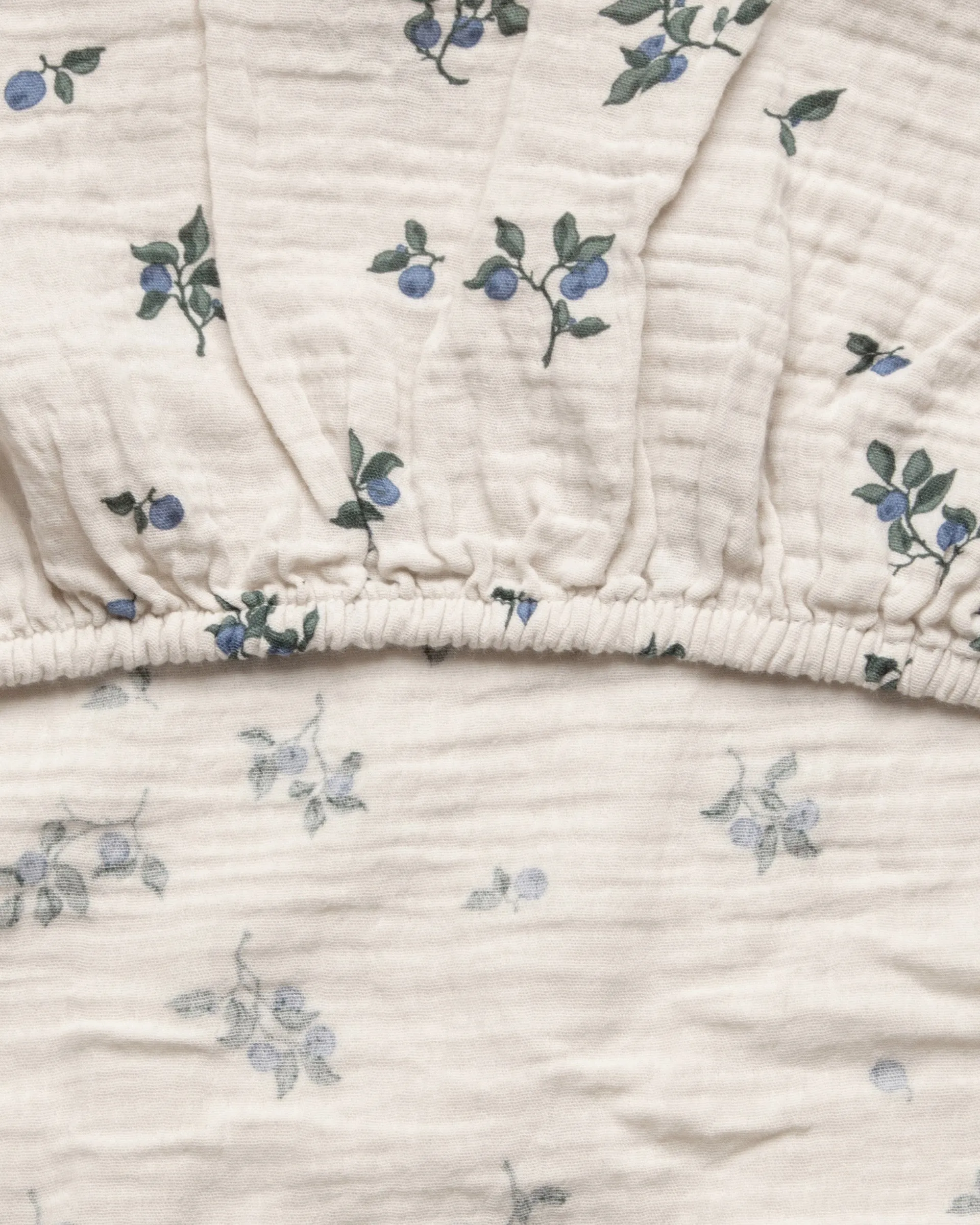 Blueberry Muslin fitted sheet, 90x200x30 cm Garbo&Friends