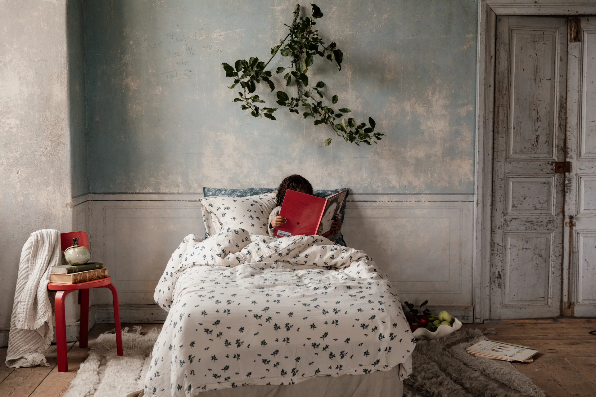 Blueberry Muslin pillowcase, 50x70 cm Garbo&Friends