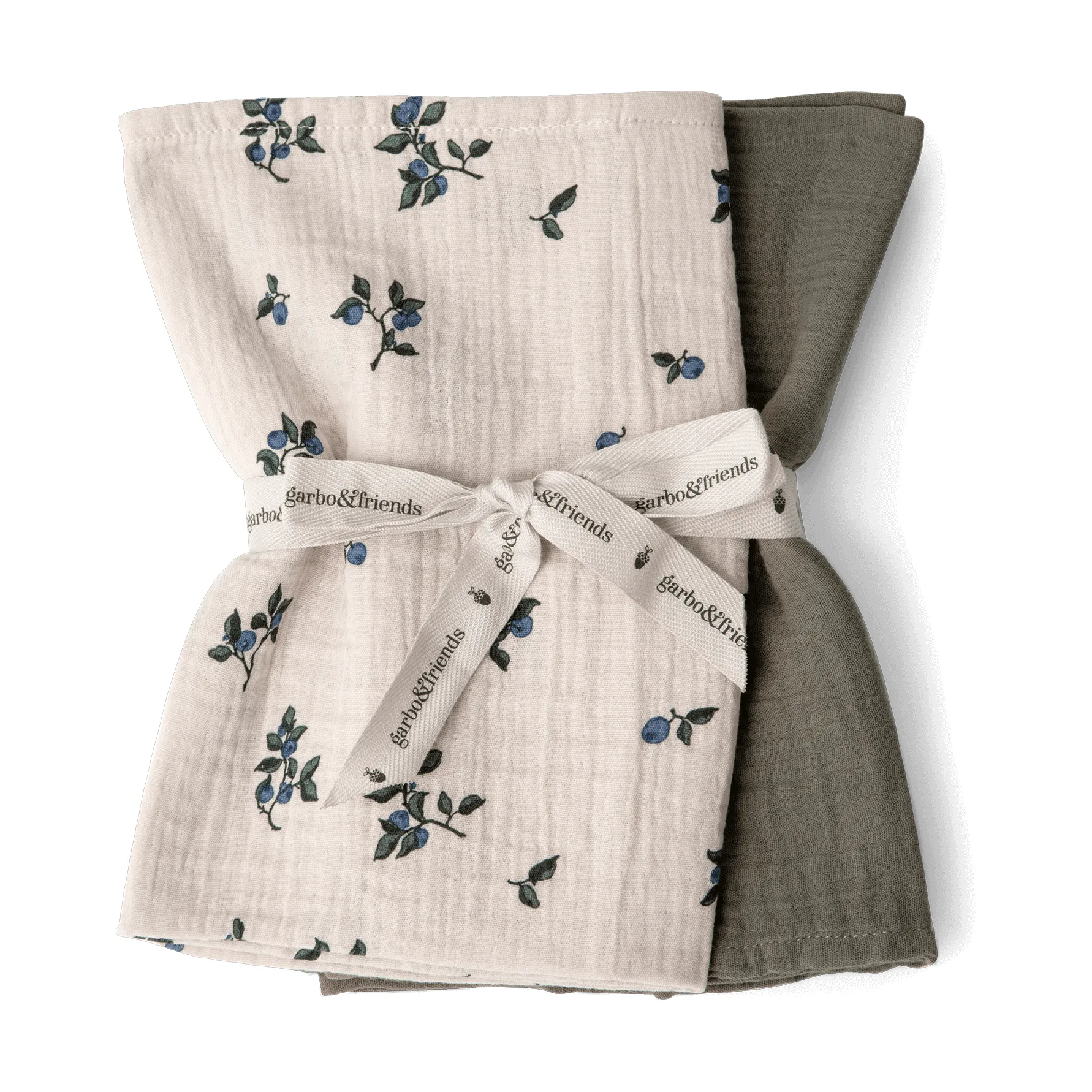 Blueberry Muslin small blanket 2 pieces, 60x60 cm Garbo&Friends