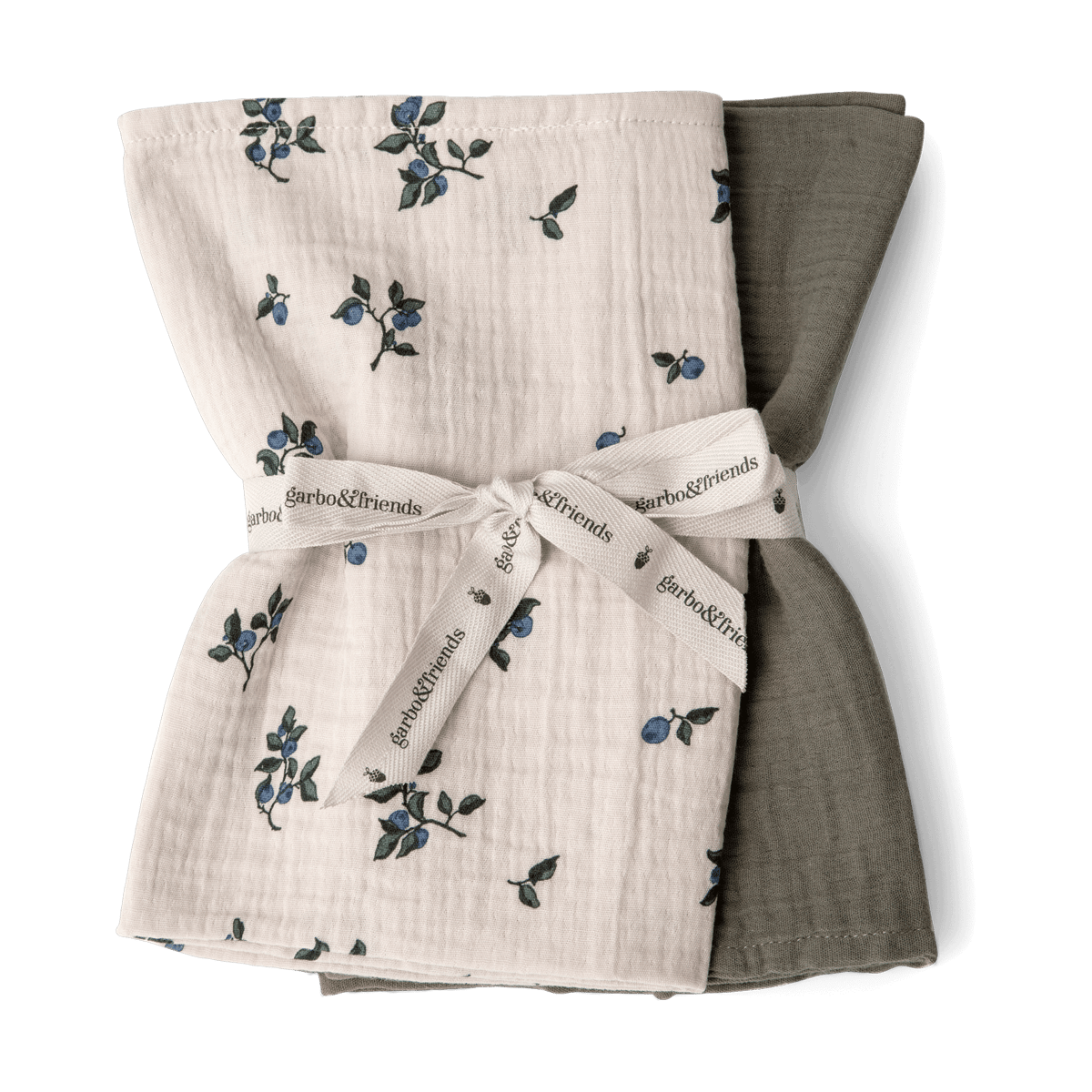 Garbo&Friends Blueberry Muslin small blanket 2 pieces 60x60 cm