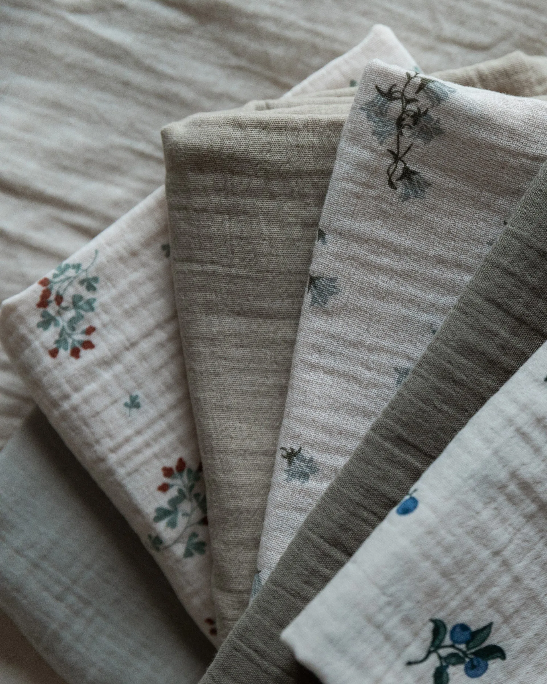 Blueberry Muslin small blanket 2 pieces, 60x60 cm Garbo&Friends