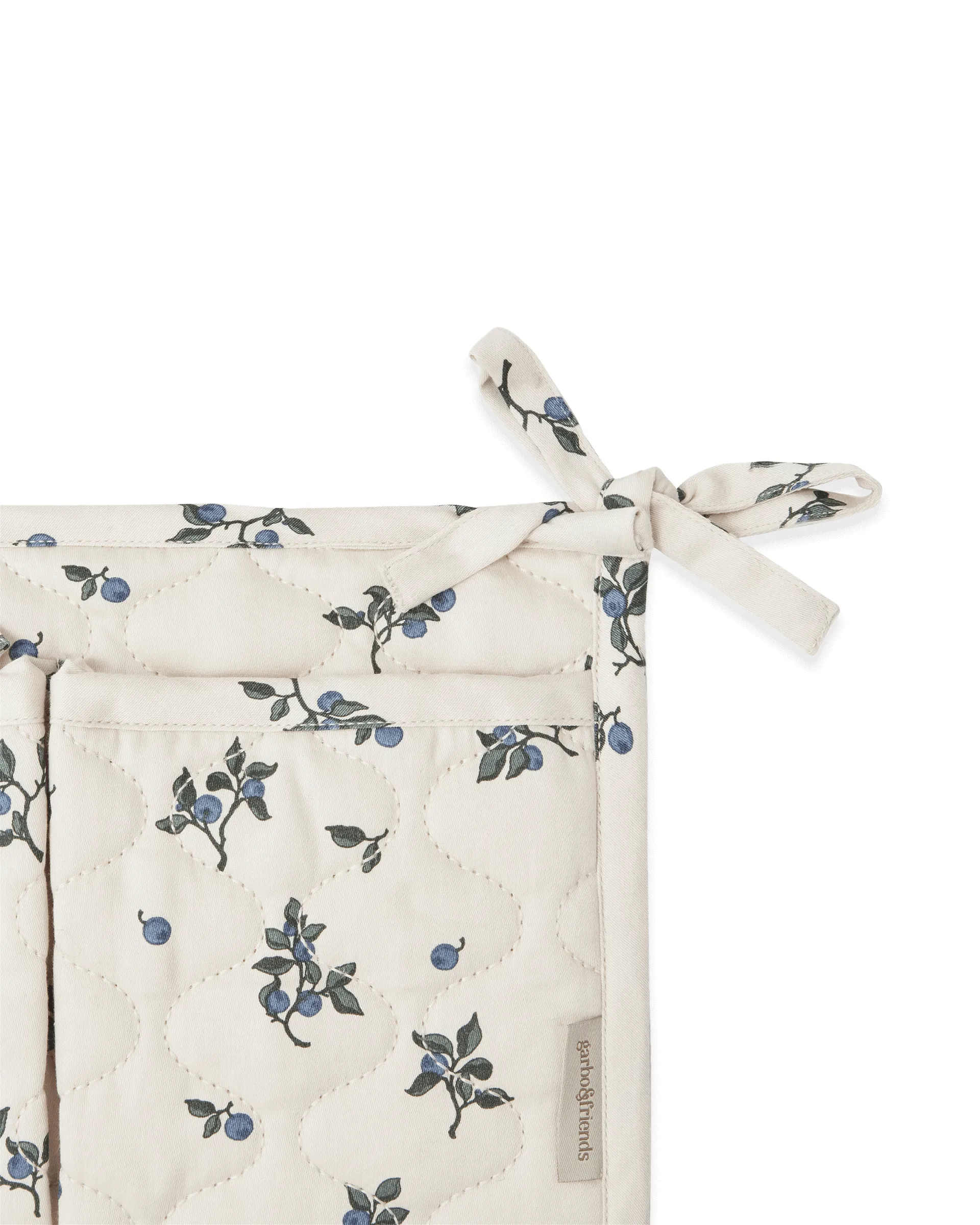 Blueberry satin quilted bed pocket, 18x43 cm Garbo&Friends