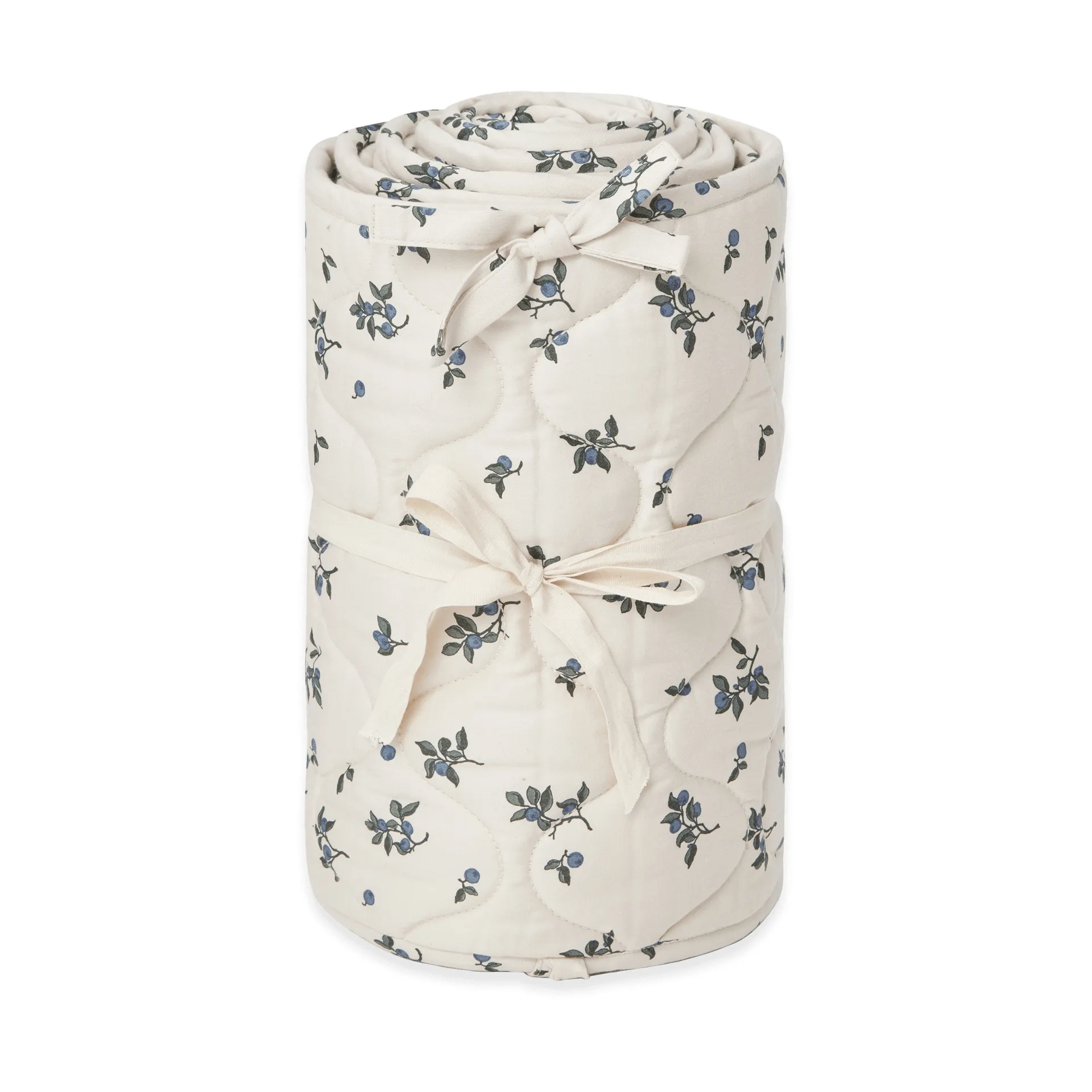 Blueberry satin quilted crib bumper, 30x360 cm Garbo&Friends