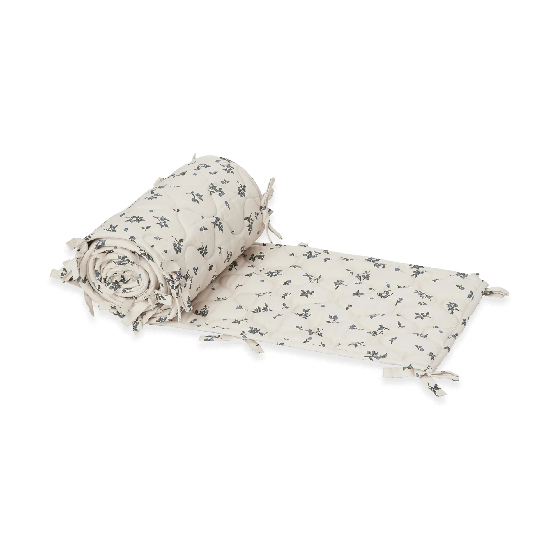Blueberry satin quilted crib bumper, 30x360 cm Garbo&Friends