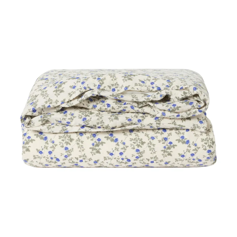 Garbo&Friends Dainty Muslin duvet cover 150x210 cm | Scandinavian Design | Duvet covers | Blue