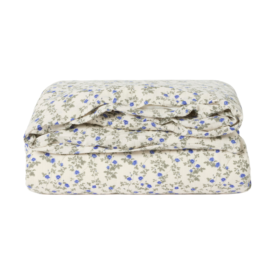 Garbo&Friends Dainty Muslin duvet cover 150x210 cm | Scandinavian Design | Duvet covers | Blue