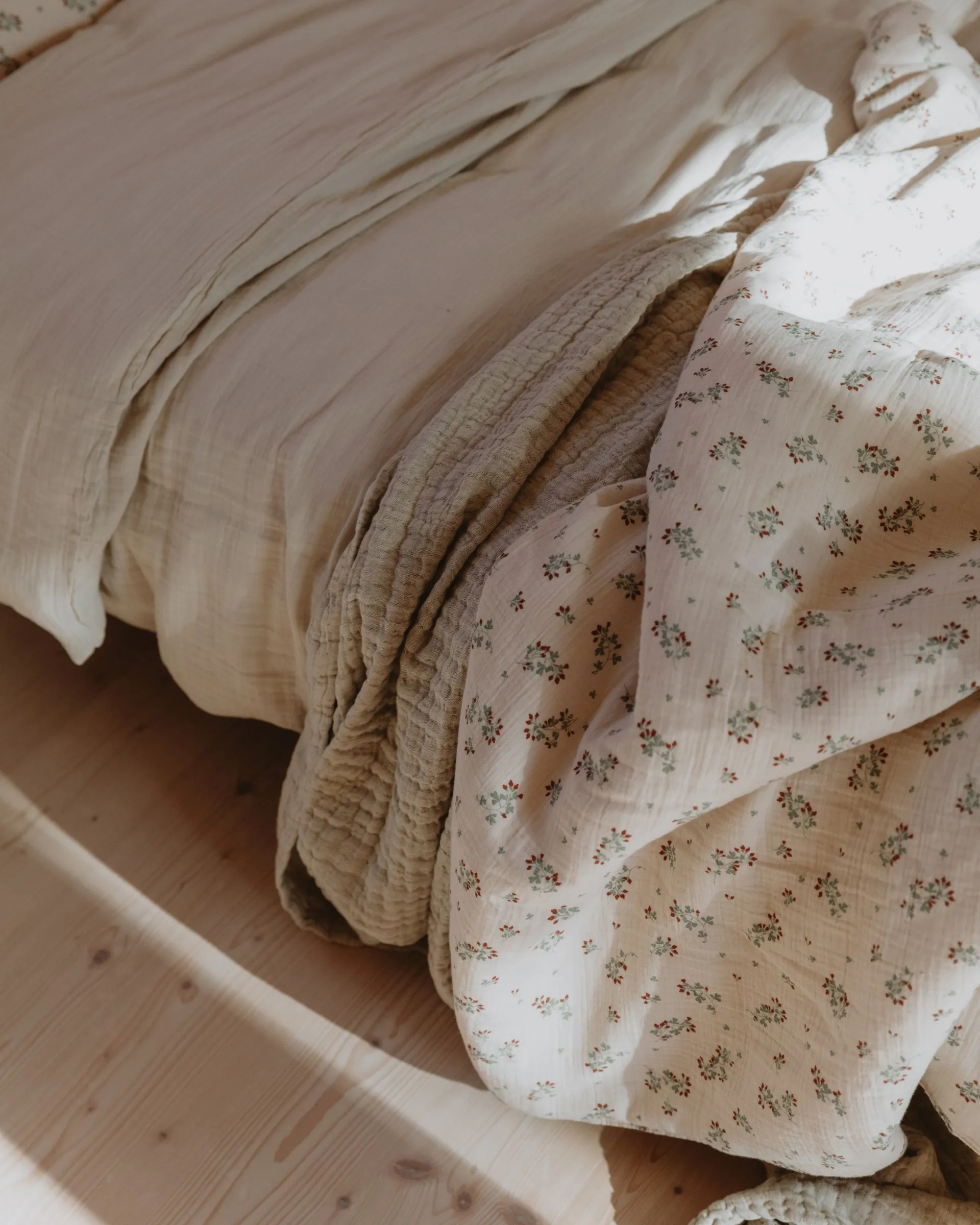 Eggshell Muslin bed set, 140x200 cm/50x70 cm Garbo&Friends