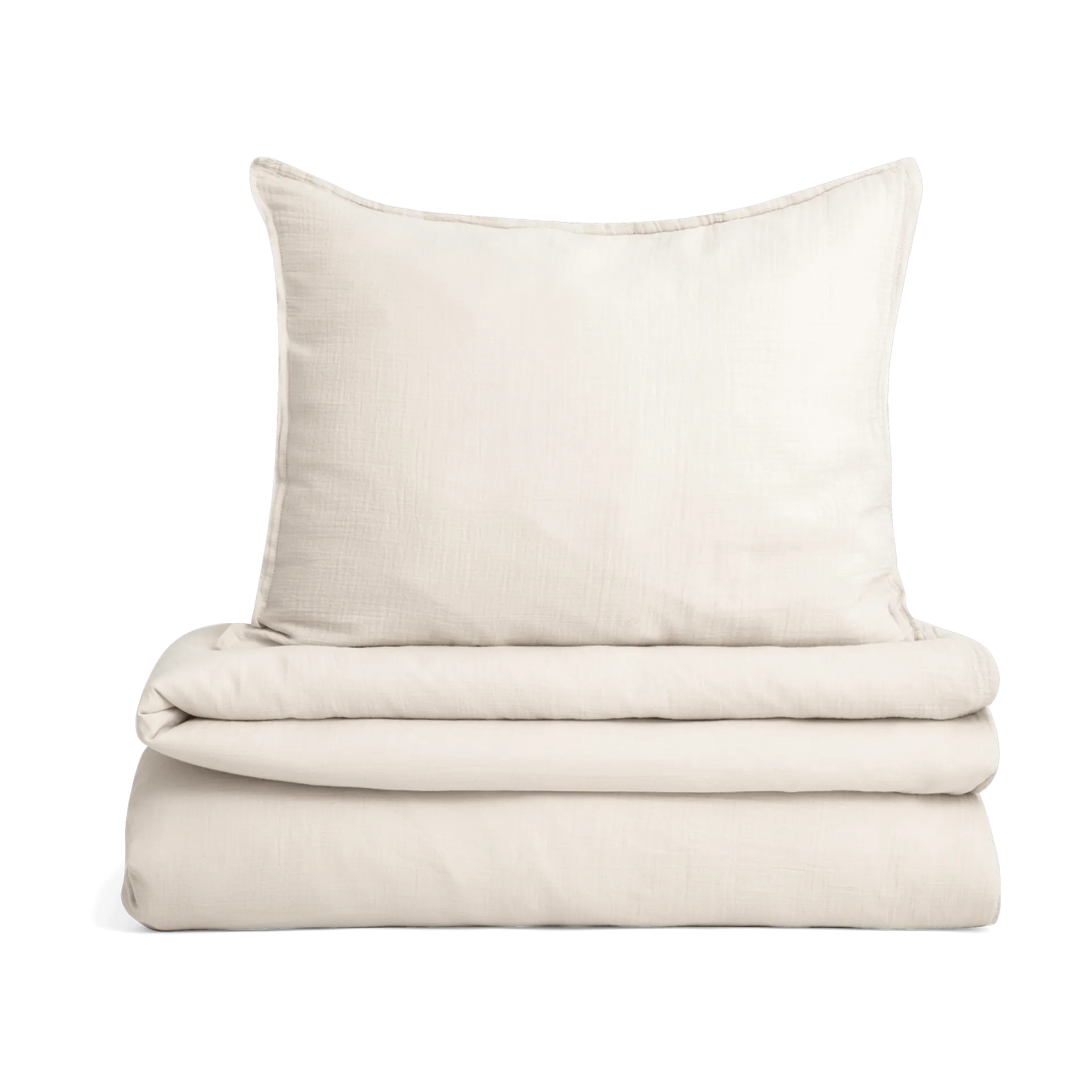 Eggshell Muslin bed set, 150x210 cm/50x60 cm Garbo&Friends