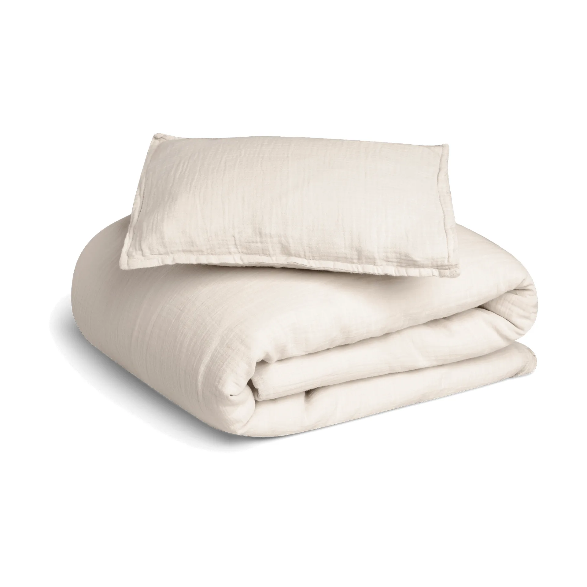 Eggshell Muslin bed set baby, 70x80 cm/28x35 cm Garbo&Friends