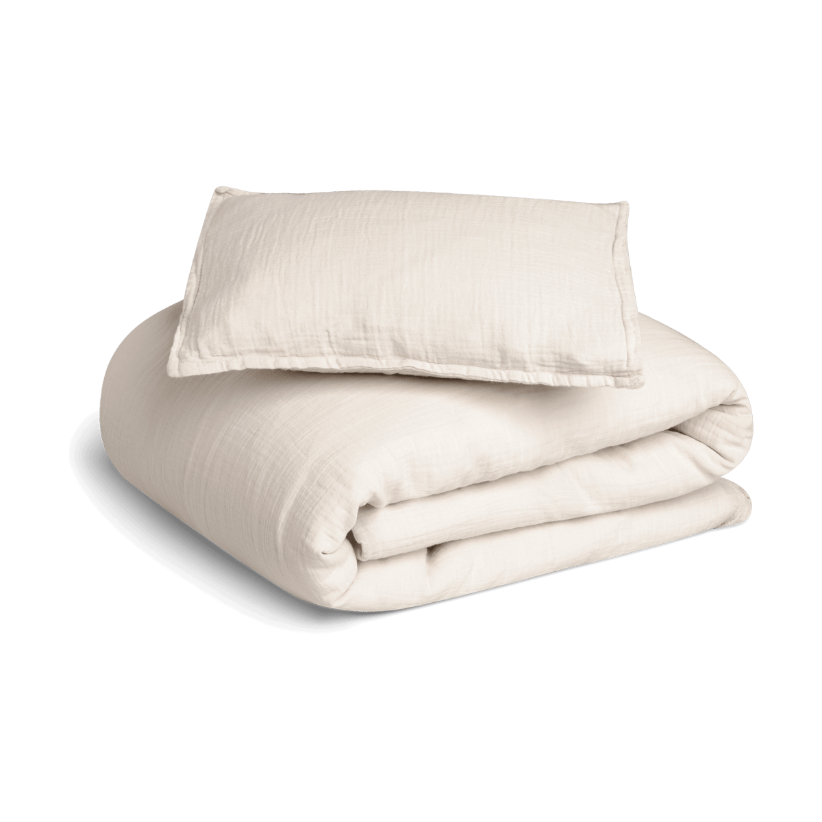 Garbo&Friends Eggshell Muslin bed set junior 100x130 cm/35x55 cm