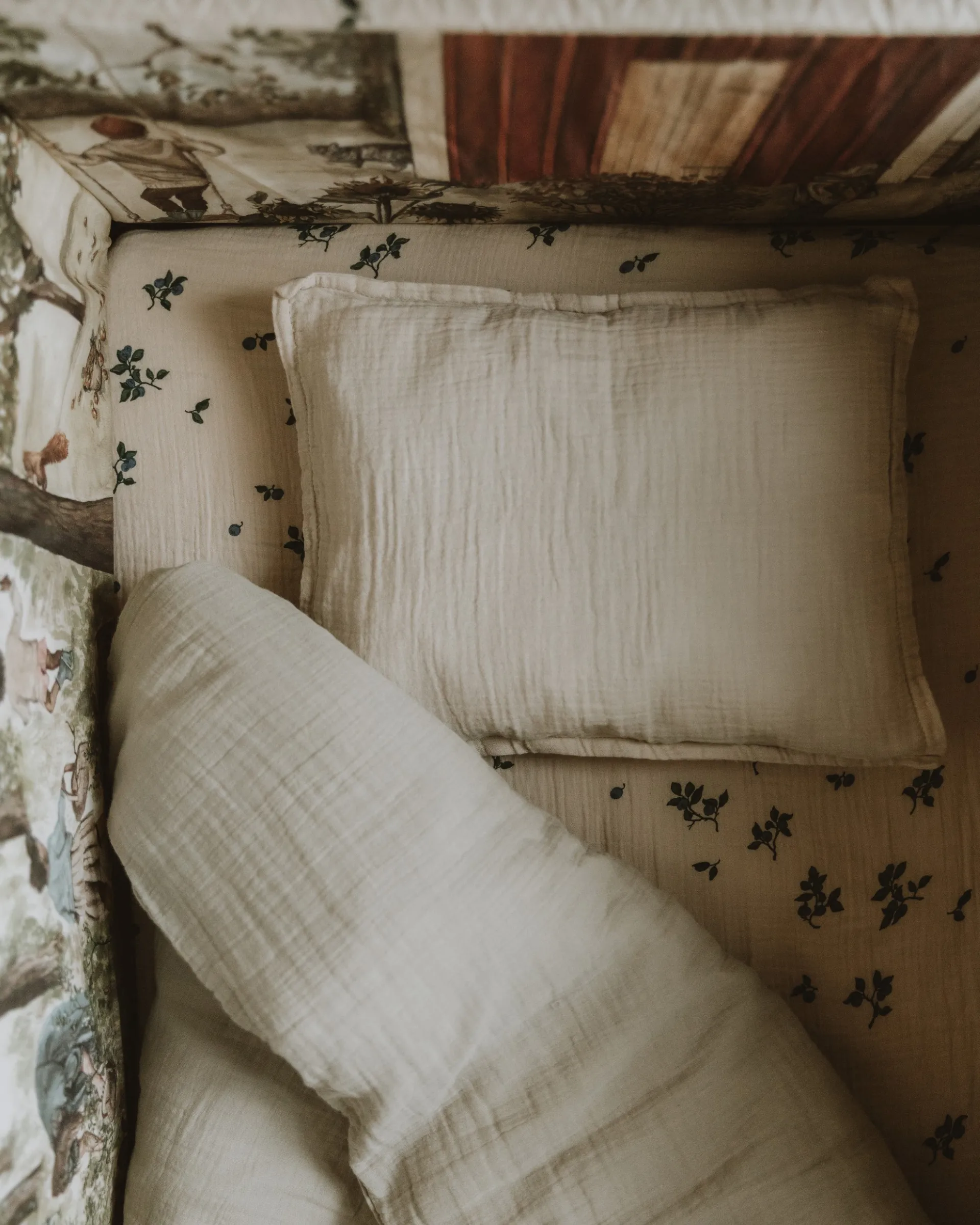 Eggshell Muslin bed set junior, 100x130 cm/35x55 cm Garbo&Friends