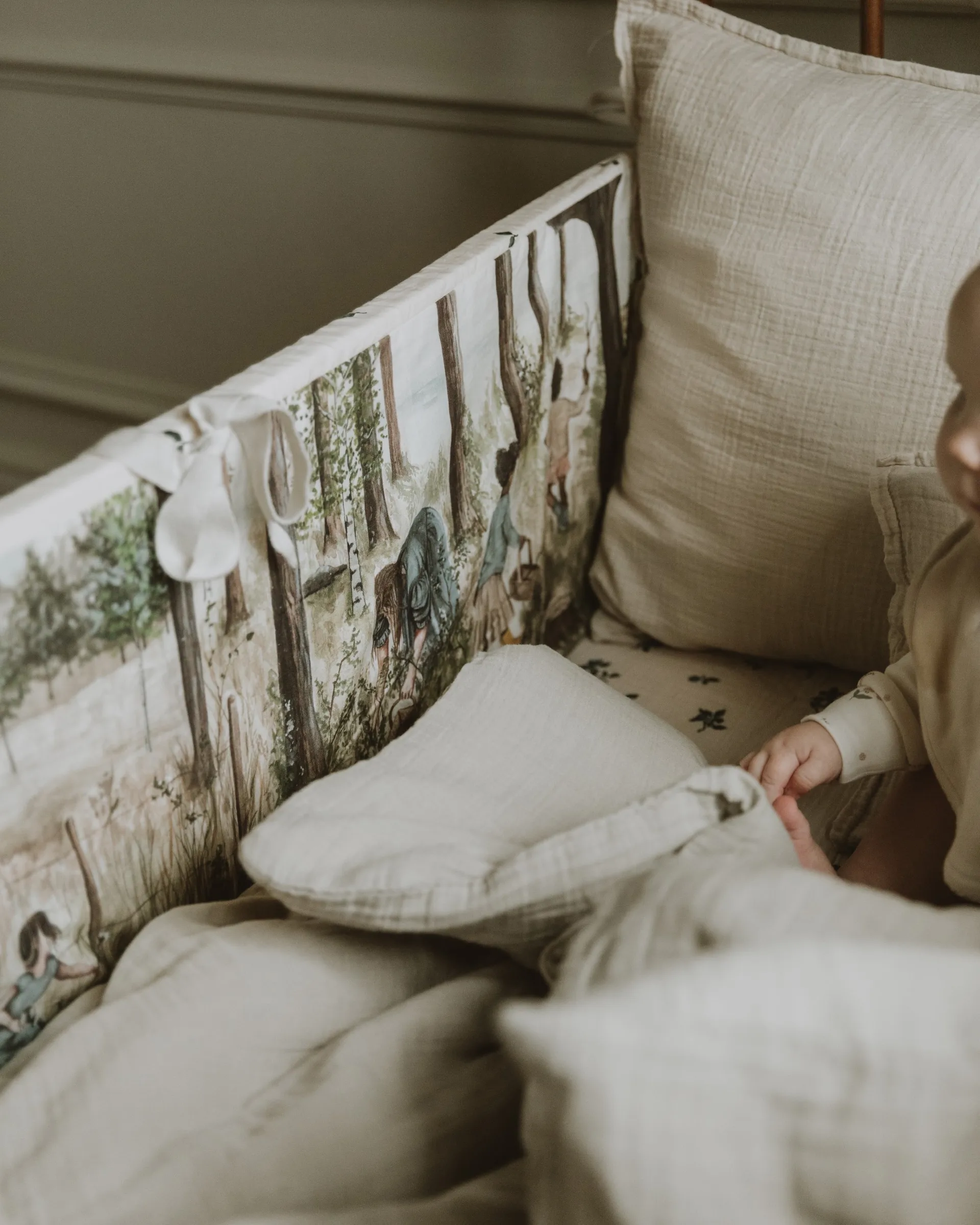 Eggshell Muslin bed set junior, 100x130 cm/35x55 cm Garbo&Friends